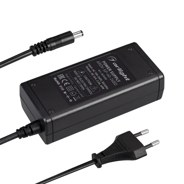 Блок питания ARDV-SP-60-24BD (24V, 2.5A, 60W) (Arlight, Адаптер, 5 лет), артикул 049400