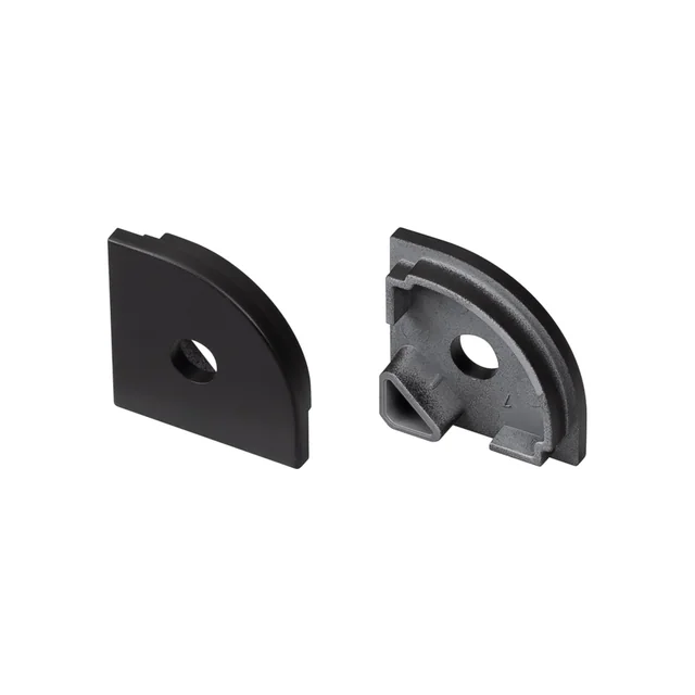 Заглушка SL-KANT-H20 BLACK с отверстием (Arlight, Пластик), артикул 049405