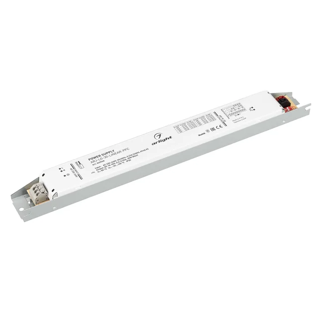 Блок питания ARJ-LG-30-LINEAR-PFC (30W, 18-90V, 0.2-0.55A) (Arlight, IP20 Металл, 5 лет), артикул 049548