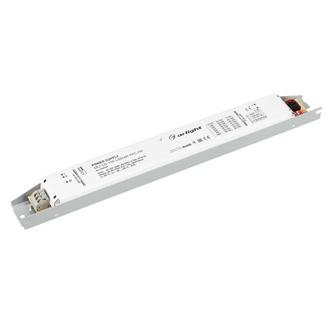 Блок питания ARJ-LG-150-LINEAR-PFC-HV (150W, 80-330V, 0.5-1.0A) (Arlight, IP20 Металл, 5 лет), артикул 049561