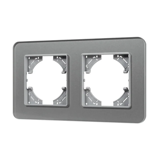 Рамка стеклянная FRM-OMALI-SFGS-2-GR (Arlight, -), артикул 049710