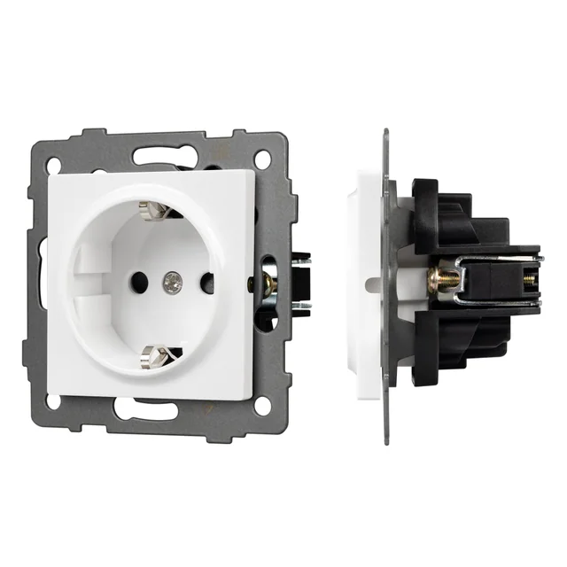 Механизм электрической розетки SCT-MEU1-PL-WH-V (250V, 16A) (Arlight, -), артикул 049814