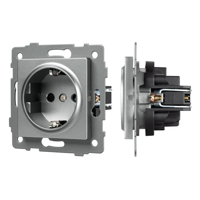 Механизм электрической розетки SCT-MEU1-PL-GR-V (250V, 16A) (Arlight, -), артикул 049816