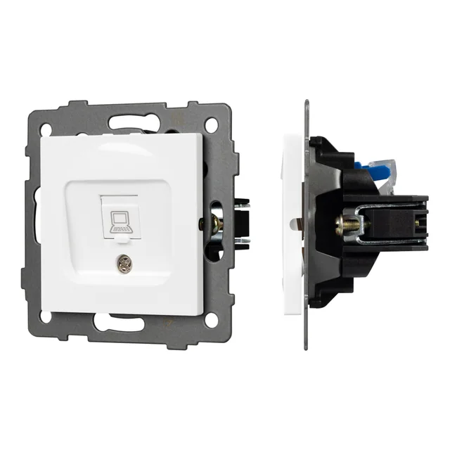 Механизм компьютерной розетки SCT-MPC1-PL-WH-V (RJ-45, CAT6) (Arlight, -), артикул 049842