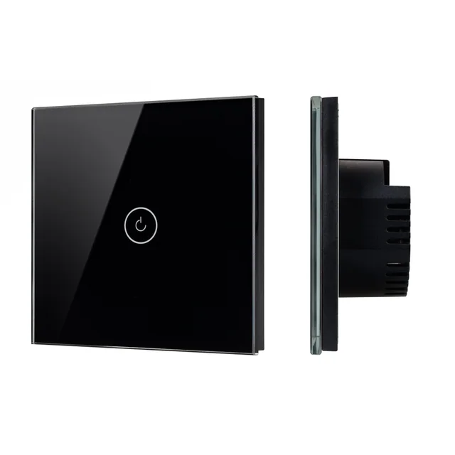 Выключатель сенсорный SWT-OMALI-S01-ZB-BK (250V, 10A, Zigbee) (Arlight, Стекло), артикул 050033