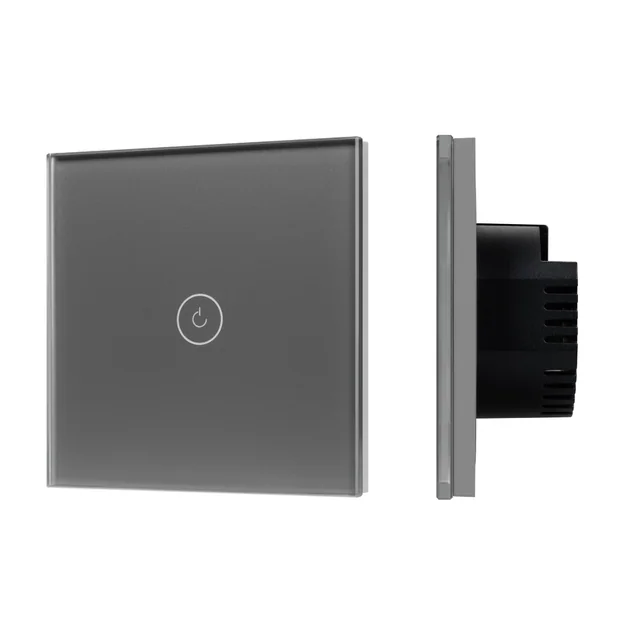 Выключатель сенсорный SWT-OMALI-S01-ZB-GR (250V, 10A, Zigbee) (Arlight, Стекло), артикул 050036