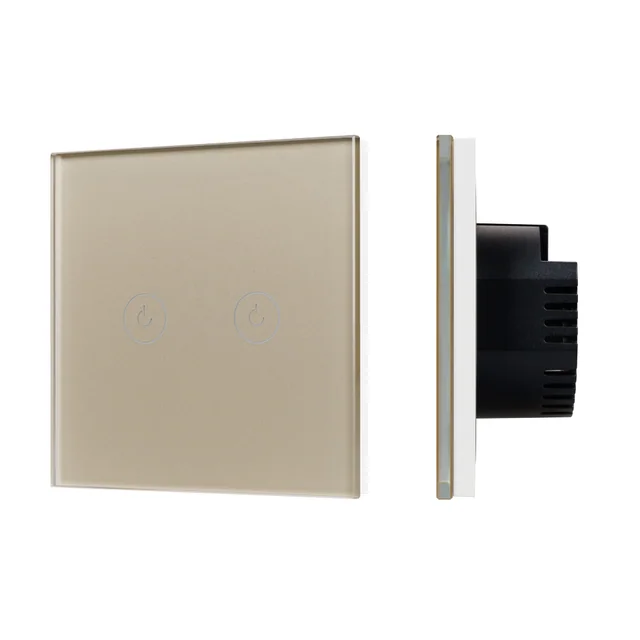 Выключатель сенсорный SWT-OMALI-S02-ZB-GD (250V, 10A, Zigbee) (Arlight, Стекло), артикул 050038