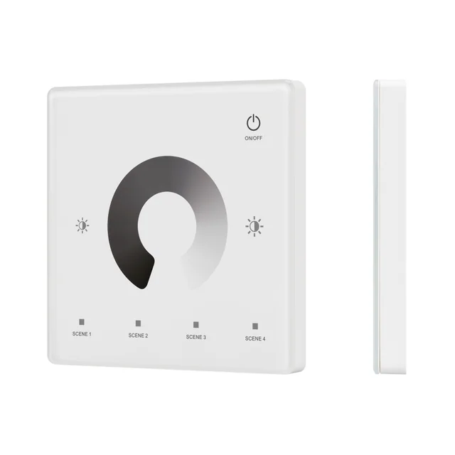 INTELLIGENT ARLIGHT Сенсорная панель SMART-RF-801-11-1G-4SC-DIM белый (3V, 2.4G) накладная (IARL, IP20 Пластик, 5 лет), артикул 050421