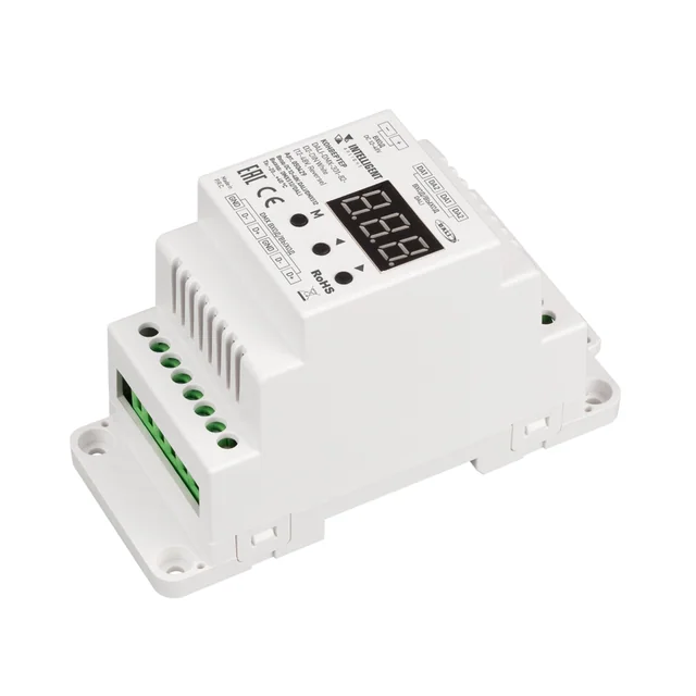 INTELLIGENT ARLIGHT Конвертер DALI-DMX-301-82-D2-DIN White (12-48V, Reverse) (IARL, IP20 Пластик, 5 лет), артикул 050429