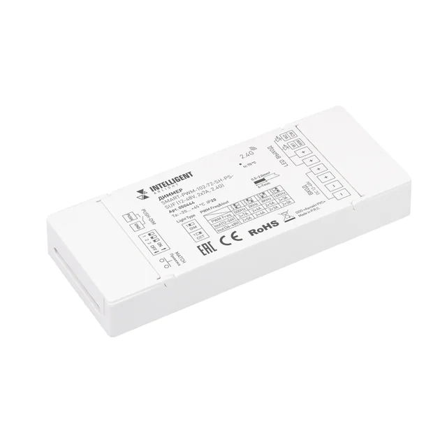 INTELLIGENT ARLIGHT Диммер SMART-PWM-102-72-SH-PS-SUF (12-48V, 2x7A, 2.4G) (IARL, Контроллер), артикул 050444