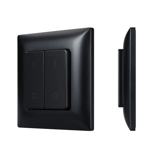 INTELLIGENT ARLIGHT Кнопочная панель SMART-RF-801-22-2G-DIM-SUF Black (3V, 2.4G) (IARL, IP20 Пластик, 5 лет), артикул 050446