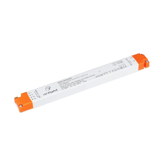 Блок питания ARV-SP-24060-SLIM-PFC-DALI2-B (24V, 2.5A, 60W) (Arlight, IP20 Пластик, 5 лет), артикул 050558(1)