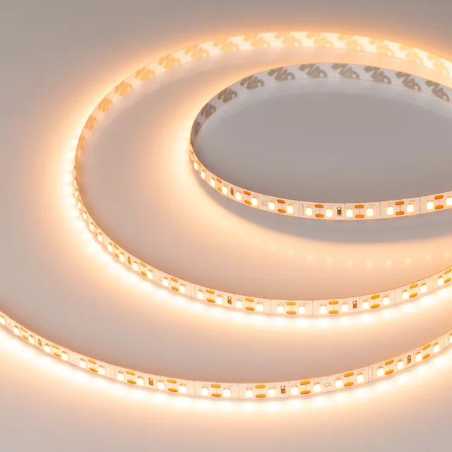 Лента FC-A120-8mm 24V Warm2400-CX1 (5 W/m, IP20, 5m) (Arlight, резка 1 светодиод), артикул 052929