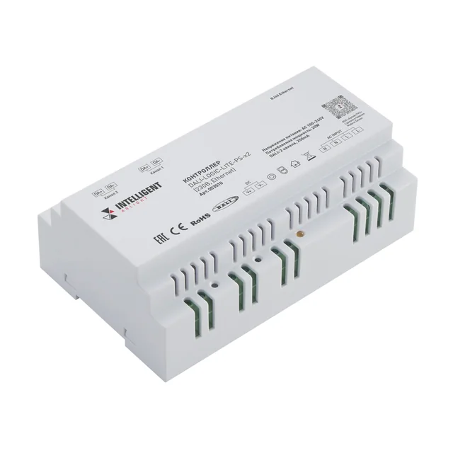INTELLIGENT ARLIGHT Контроллер DALI-LOGIC-LITE-PS-x2 (230B, Ethernet) (IARL, IP20 Пластик, 2 года), артикул 053510