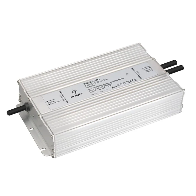 Блок питания ARPV-LG24600-PFC-A (24V, 25A, 600W) (Arlight, IP67 Металл, 5 лет), артикул 053862