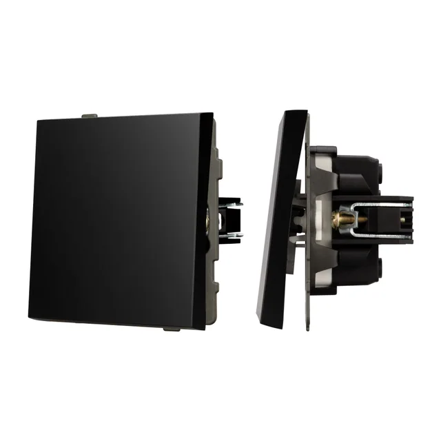 Механизм выключателя одноклавишный проходной SWT-TENDO-MKP1-PL-BK (230V, 10A) (Arlight, Черный), артикул 054041