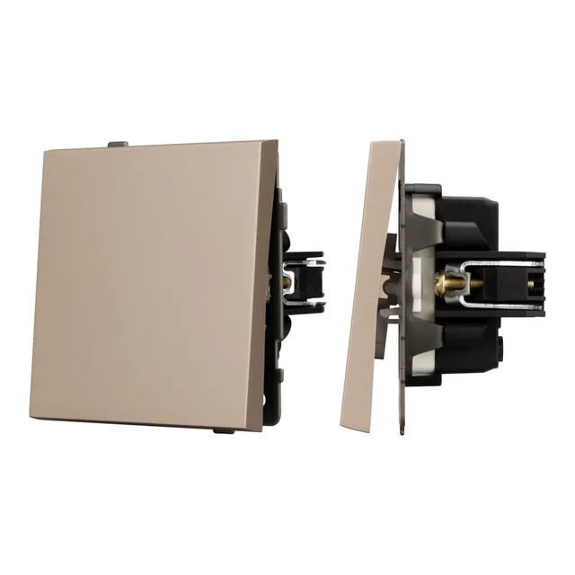 Механизм выключателя одноклавишный проходной SWT-TENDO-MKP1-PL-GD (230V, 10A) (Arlight, Песочный), артикул 054043