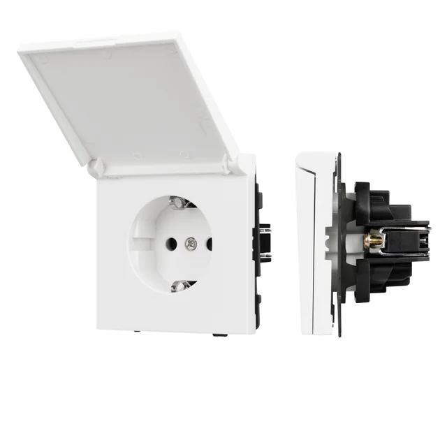 Механизм розетки влагозащищённый SCT-TENDO-MCP-PL-WH (230V, 16A) (Arlight, Белый), артикул 054090