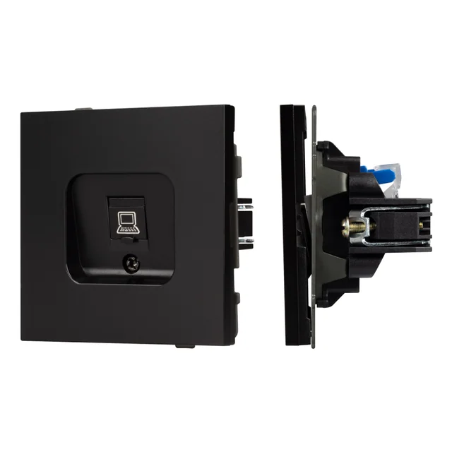 Механизм компьютерной розетки SCT-TENDO-MPC1-PL-BK (RJ-45, CAT6) (Arlight, Черный), артикул 054104