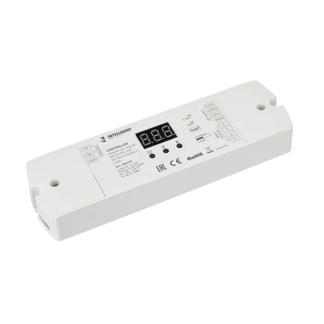 INTELLIGENT ARLIGHT Контроллер SMART-SPI-302-82-2G-SH-PS-SUF (12-24V, TUYA Wi-Fi, 2.4G) (IARL, IP20 Пластик, 5 лет), артикул 054177