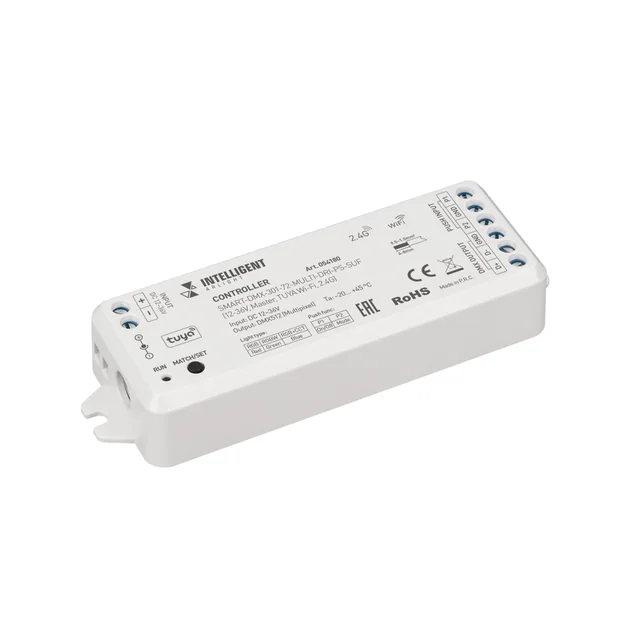 INTELLIGENT ARLIGHT Контроллер SMART-DMX-301-72-MULTI-DRI-PS-SUF (12-36V, Master, TUYA Wi-Fi, 2.4G) (IARL, IP20 Пластик, 5 лет), артикул 054180
