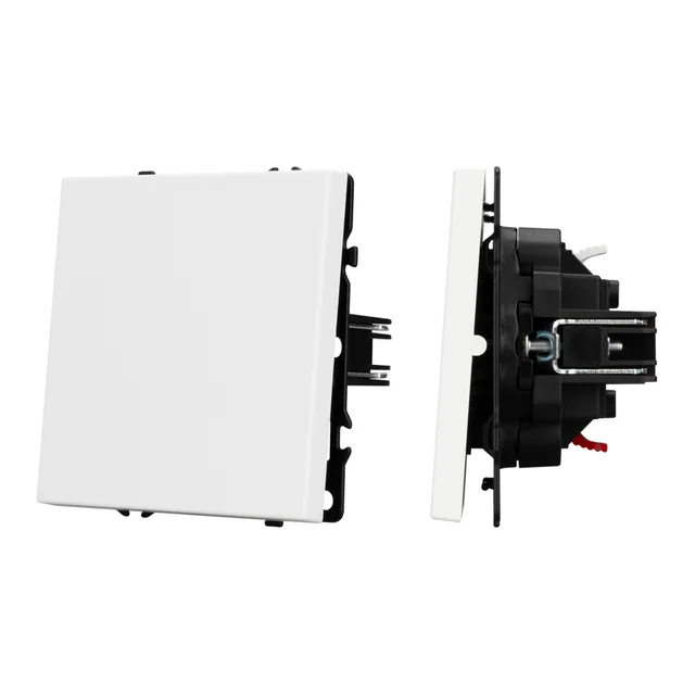 Механизм выключателя одноклавишный непроходной SWT-NOBE-MK01-SFPL-WH (230V, 10A) (Arlight, Белый кварц), артикул 054233