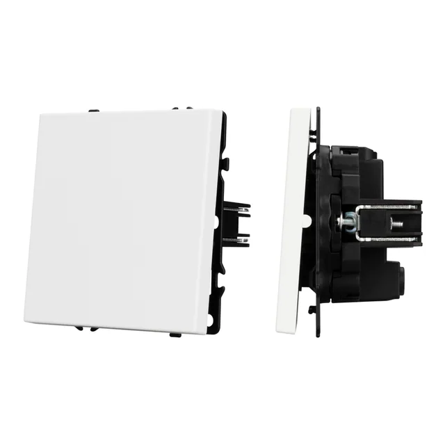 Механизм выключателя одноклавишный перекрёстный SWT-NOBE-MKX1-SFPL-WH (230V, 10A) (Arlight, Белый кварц), артикул 054234