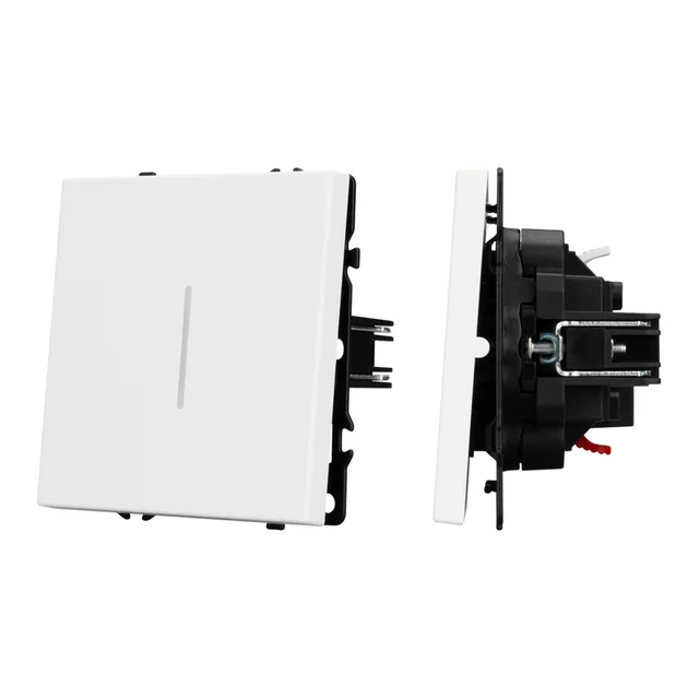 ARL NOBE Выключатель проходной 1 кл подсветка софт-тач белый кварц SWT-MKP1-SFPL-L-WH (250V, 10A) (Arlight, -), артикул 054236(1)