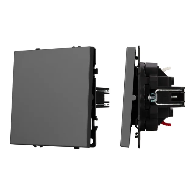 ARL NOBE Выключатель 1 кл софт-тач серый базальт SWT-MK01-SFPL-GR (250V, 10A) (Arlight, -), артикул 054245(1)