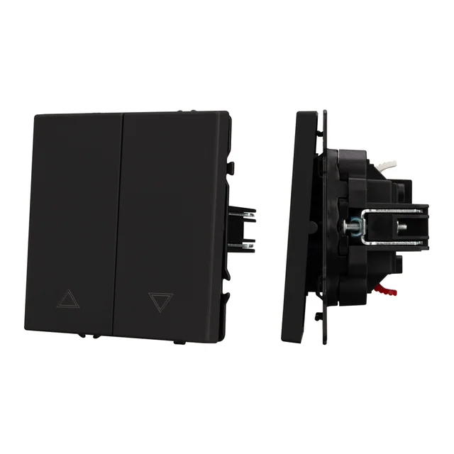 Механизм выключателя управления шторами SWT-NOBE-MKR2-SFPL-BK (230V, 10A) (Arlight, Черный оникс), артикул 054273
