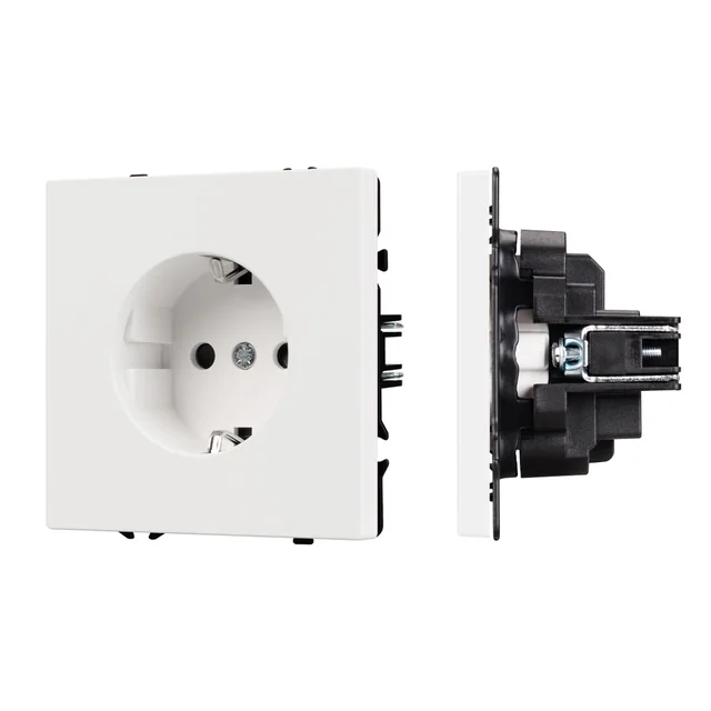 Механизм электрической розетки SCT-NOBE-MEU1-SFPL-WH (230V, 16A) (Arlight, Белый кварц), артикул 054276