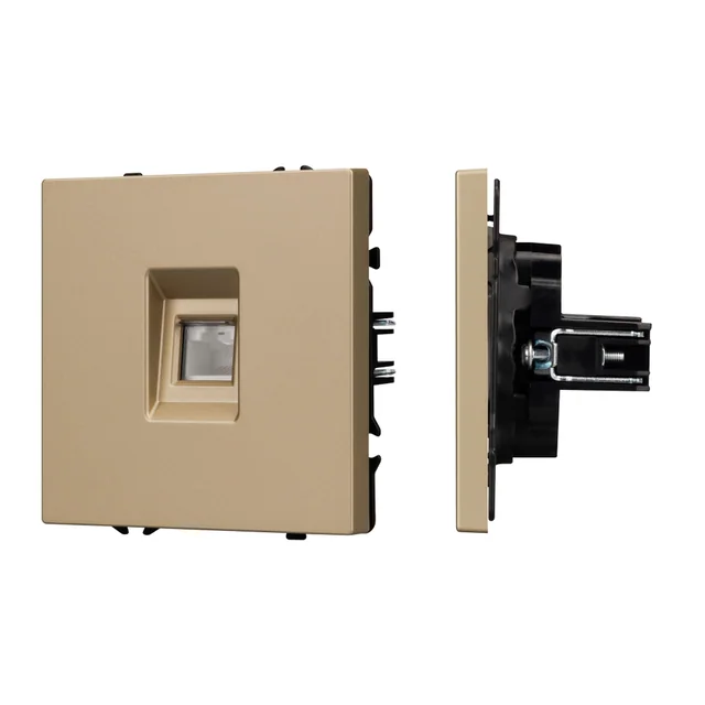 Механизм телефонной розетки SCT-NOBE-MTL1-SFPL-GD (RJ-11, 4C) (Arlight, Золотой песок), артикул 054302
