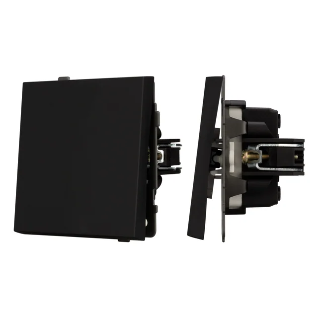 Механизм выключателя одноклавишный проходной SWT-TENDO-MKP1-SFPL-BK (230V, 10A) (Arlight, Матовый черный), артикул 054579