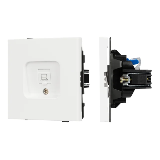 Механизм компьютерной розетки SCT-TENDO-MPC1-SFPL-WH (RJ-45, CAT6) (Arlight, Матовый белый), артикул 054594