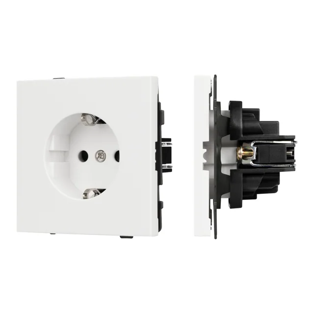 Механизм электрической розетки SCT-TENDO-MEU1-SFPL-WH (230V, 16A) (Arlight, Матовый белый), артикул 054641