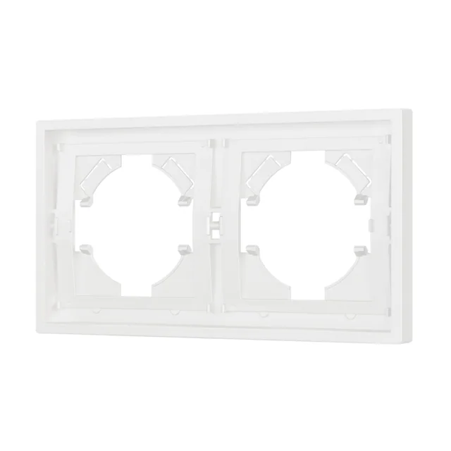 Рамка пластиковая FRM-TENDO-SFPL-2-WH (Arlight, Матовый белый), артикул 054649