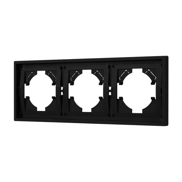 Рамка пластиковая FRM-TENDO-SFPL-3-BK (Arlight, Матовый черный), артикул 054650