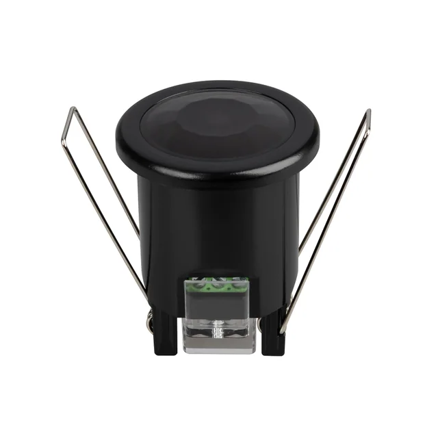 Датчик движения NAVE-PIR-BUILT-R50-400W-BK (230V, 1.7A, MINI, IP20) (Arlight, Пластик, 5 лет), артикул 054730(1)