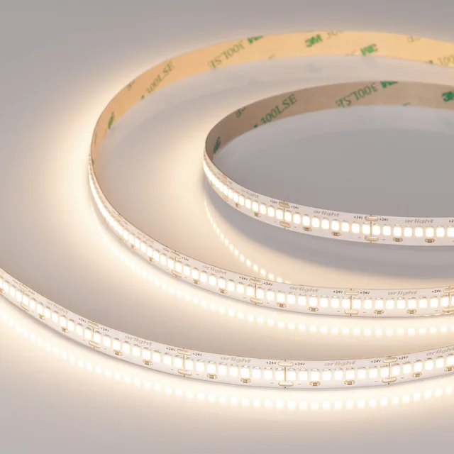 Лента ULTRA-A288-10mm 24V Warm3000 (17 W/m, IP20, 5m) (Arlight, высок.эфф.200 лм/Вт), артикул 054931