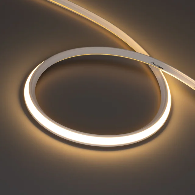 Лента герметичная MOONLIGHT-3D-T-X544-10x10mm 24V Warm3000 (8 W/m, IP67, 5m, wire x1) (Arlight, Вывод боковой, 5 лет), артикул 055192