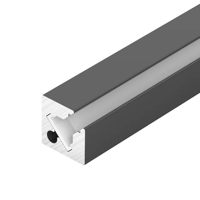 Профиль с экраном SL-KANT-H10-SQUARE-2000 IRON GREY (Arlight, Алюминий+пластик), артикул 055325