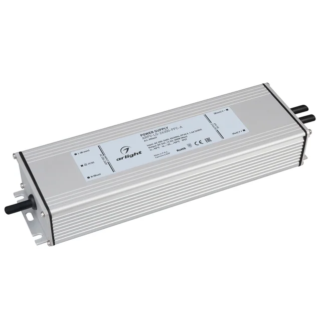 Блок питания ARPV-LG-24300-PFC-A (24V, 12.5A, 300W) (Arlight, IP67 Металл, 5 лет), артикул 055649