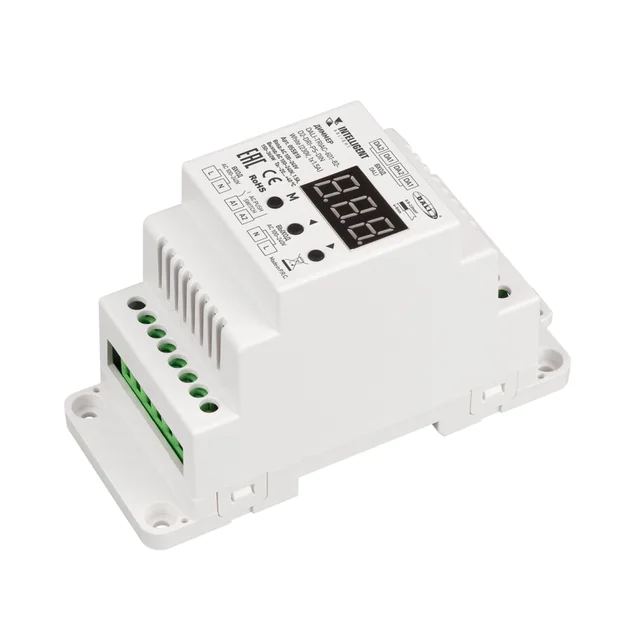 INTELLIGENT ARLIGHT Диммер DALI-TRIAC-601-82-D2-DRI-PS-DIN White (230V, 1x1.5A) (IARL, IP20 Пластик, 5 лет), артикул 055818