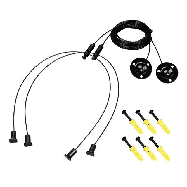 Подвес LINE-6070 2x4m Set BLACK (Pad 9x2mm) (Arlight, Металл), артикул 056259