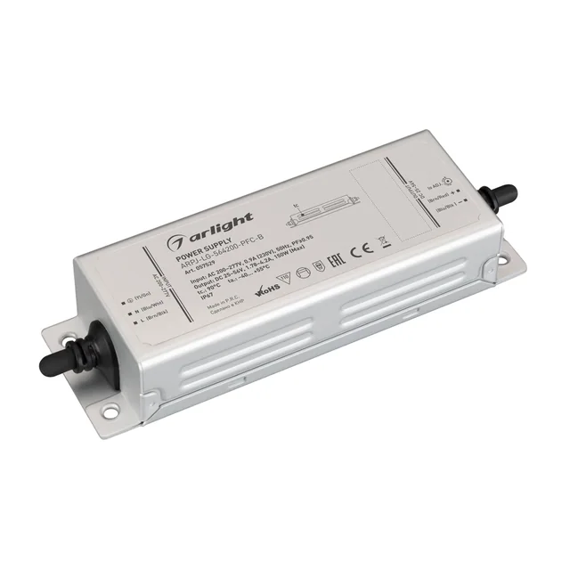 Блок питания ARPJ-LG-564200-PFC-B (150W, 25-56V, 1.78-4.2A) (Arlight, IP67 Металл, 5 лет), артикул 057529