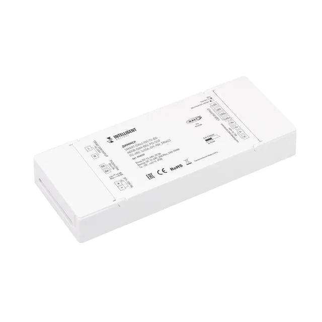 INTELLIGENT ARLIGHT Диммер SMART-DALI-101-72-D2-ADDR-DIM-DT6-PD-SUF (12-48V, 1x20A, 0/1-10V, TRIAC) (IARL, IP20 Пластик, 5 лет), артикул 058227