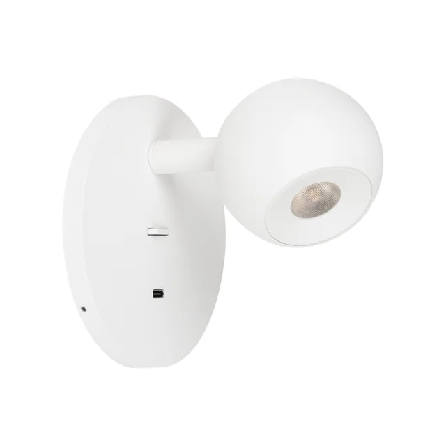 Светильник SP-OTTORI-WALL-CHARGE-6W Warm3000 (WH, 30 deg, 230V, USB-C) (Arlight, IP20 Металл, 3 года), артикул 058477