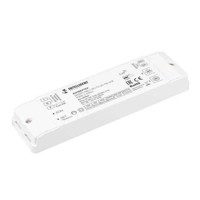 INTELLIGENT ARLIGHT Конвертер SMART-DALI-301-72-SH-PD-SUF (230V, 2.4GHz) (IARL, IP20 Пластик, 5 лет), артикул 059043