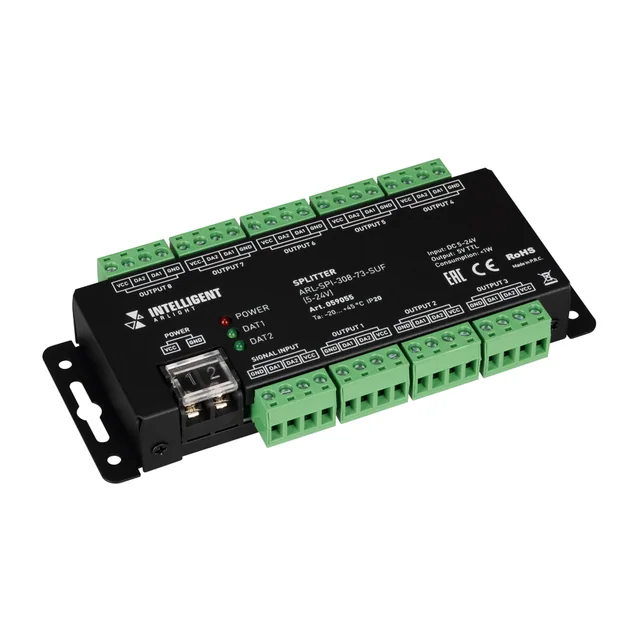 INTELLIGENT ARLIGHT Сплиттер ARL-SPI-308-73-SUF (5-24V) (IARL, IP20 Металл, 3 года), артикул 059055