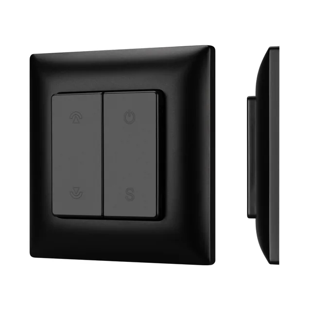 INTELLIGENT ARLIGHT Кнопочная панель SMART-RF-801-22-1G-DIM-SUF Black (3V, 2.4G) (IARL, IP20 Пластик, 5 лет), артикул 059068